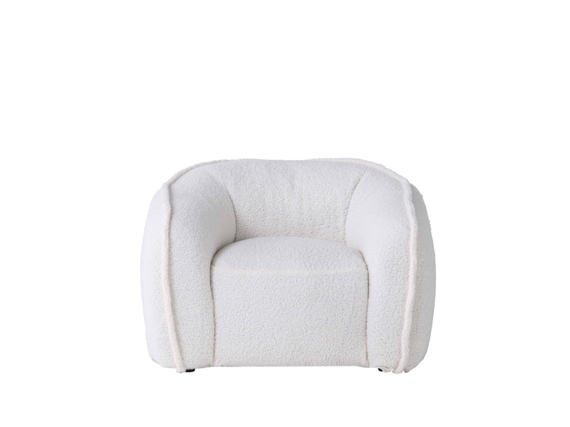 Picture of Duffy Swivel Occasional Chair - Cream Bouclé