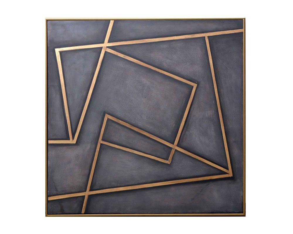 Picture of In a Maze - 60" X 60" - Gold Floater Frame
