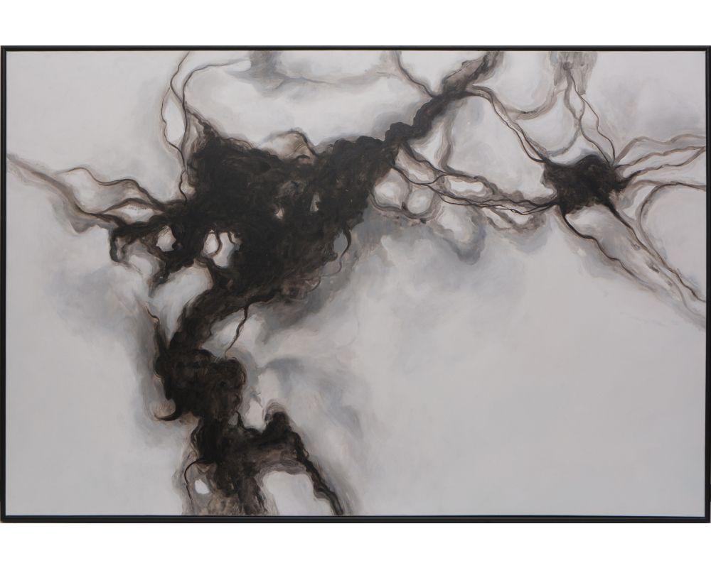 Picture of Smoke Screen - 72" X 48" - Black Floater Frame