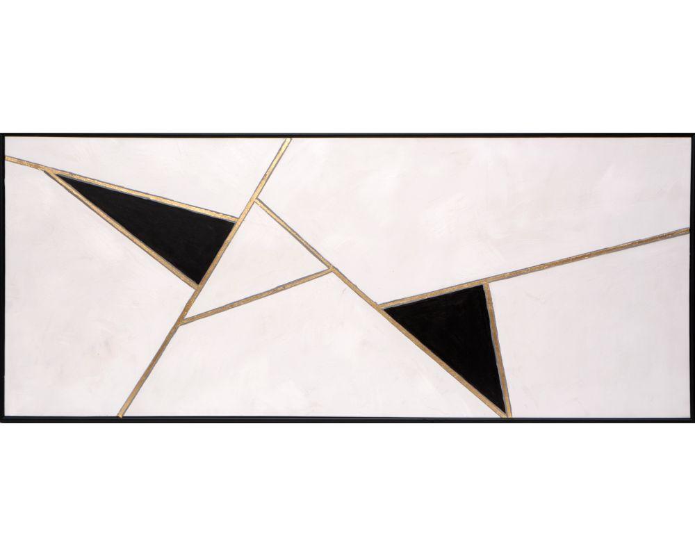 Picture of Geometric Relation - 72" X 30" - Black Floater Frame