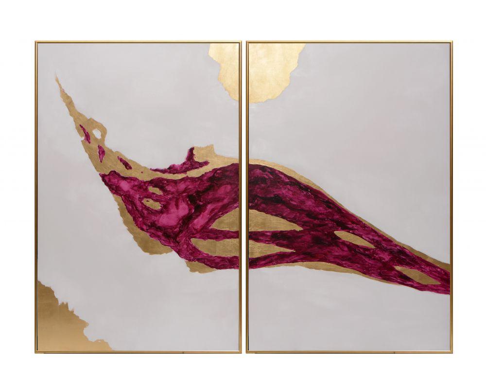 Picture of Passion (Set of 2) - 40" X 60" - Gold Floater Frame