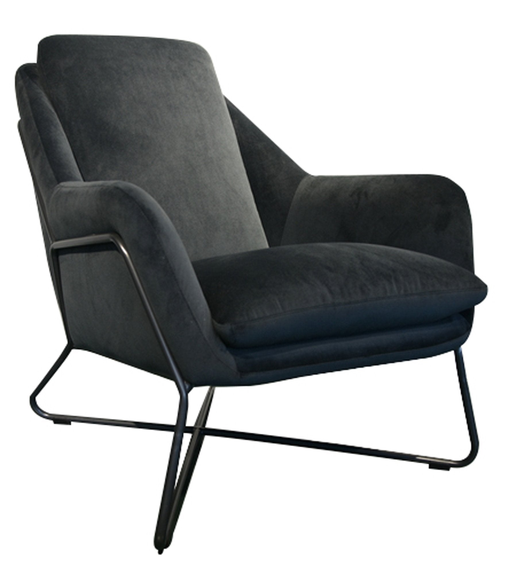 Picture of Romeo Lounge Chair - Dark Grey Velvet