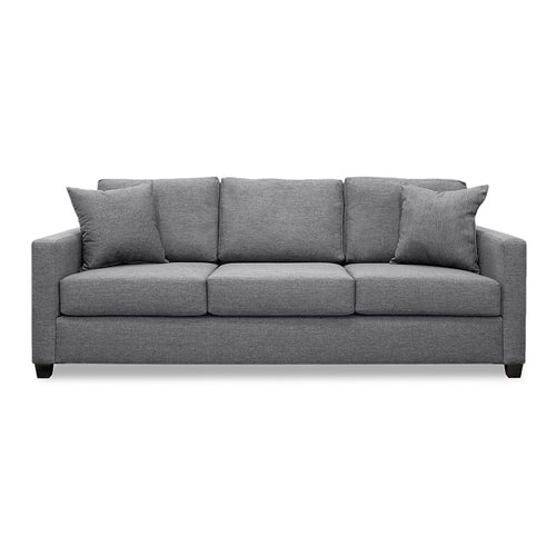 Modern Grey Fabric Sofa with 2 toss cushions