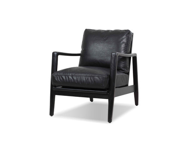 Picture of Craftsman Lounge Chair - Black Leather