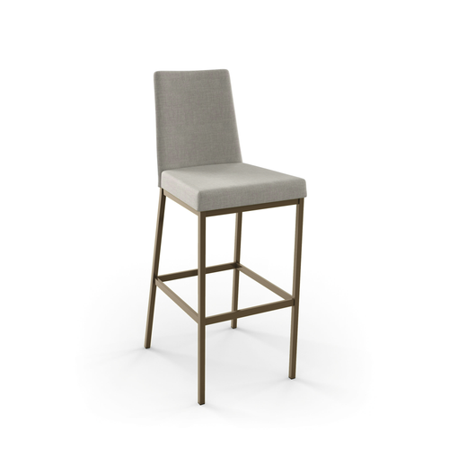 Modern upholstered counter stool with metal legs