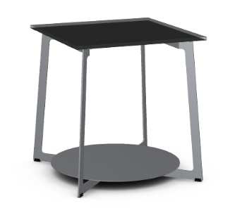 Malloy End Table - Black Glass