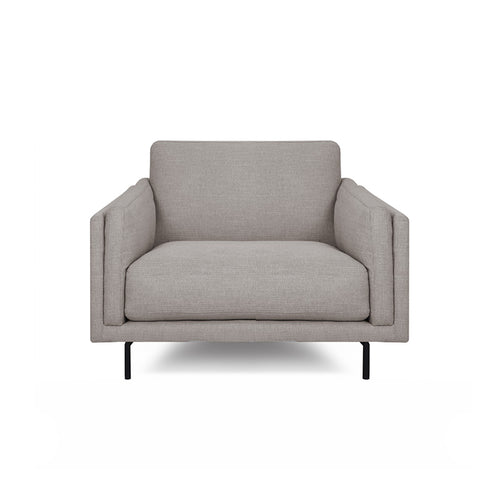 modern platinum grey fabric chair