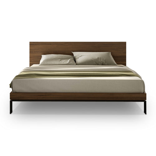 Wood modern queen platform bed