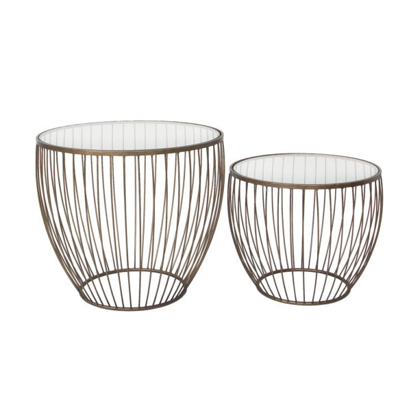 Picture of Cyclone Glass Side Tables (Set of 2)